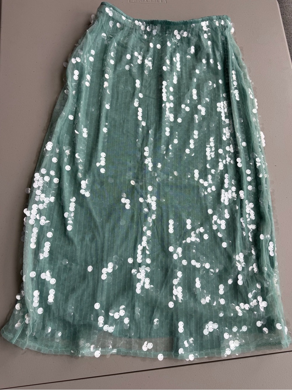 Old Navy Green Sequin Mesh Midi Skirt NWT Size M